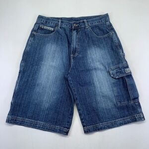 REVE Jeans Baggy Denim Cargo Carpenter Shorts Size 36 (34") Skater Y2K Grunge